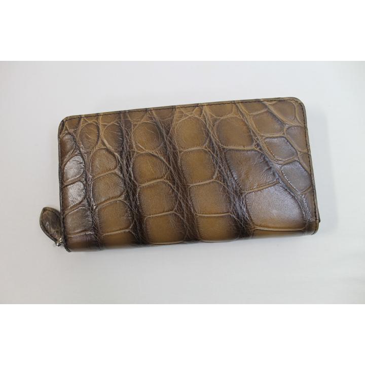 クロコダイル 財布 長財布 メンズ レディース 本革 スペイン染め  