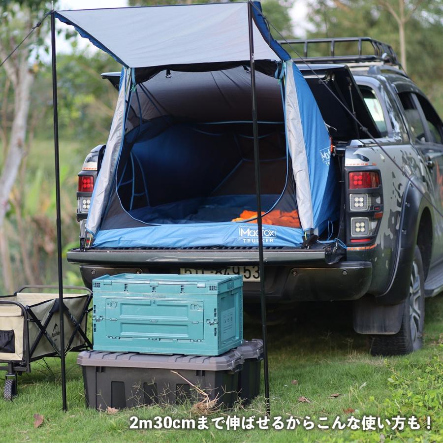 タープポール 2本セット テントポール 収納袋 ケース 伸縮式 アルミ
