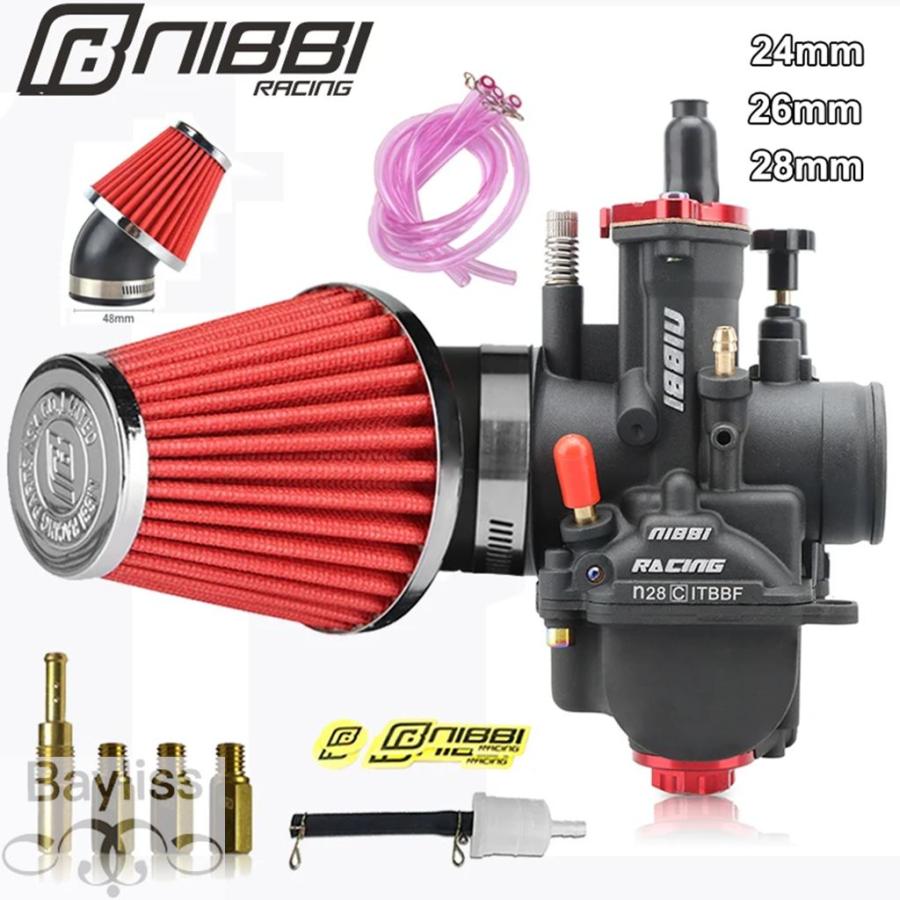 並行輸入品】 NIBBI バイク PWK 24/26/28 mmレーシングキャブレター 48