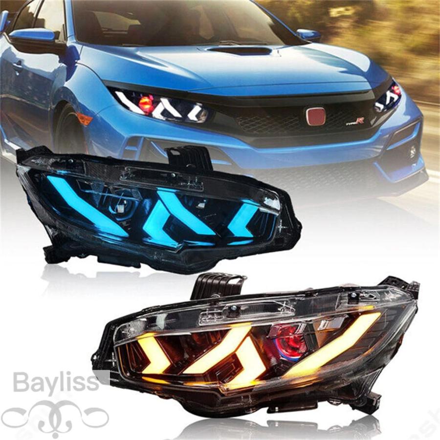 並行輸入品】 車用LEDヘッドライト ホンダシビック セダン