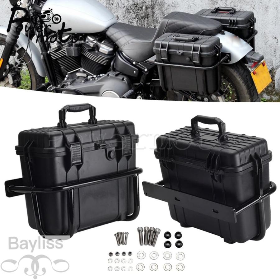 並行輸入品】ハーレーソフテイル用プラスチックサドルバッグリアサドル