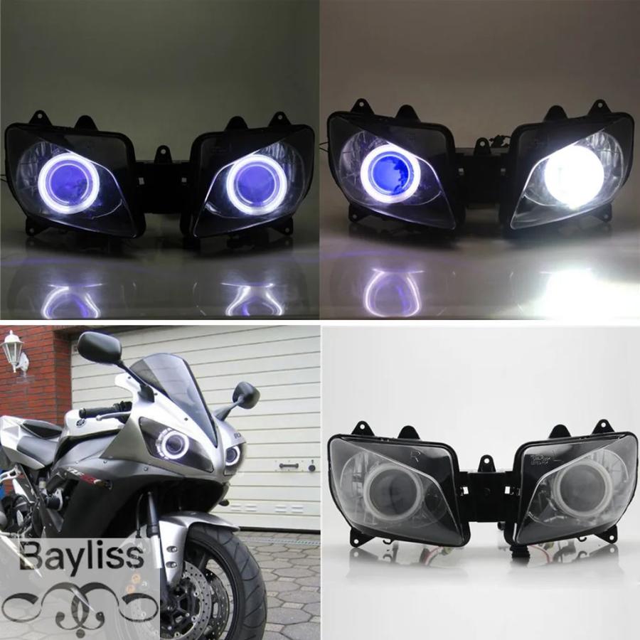 並行輸入品】バイクヘッドライト HID ヘッドランプエンジェルアイ LED