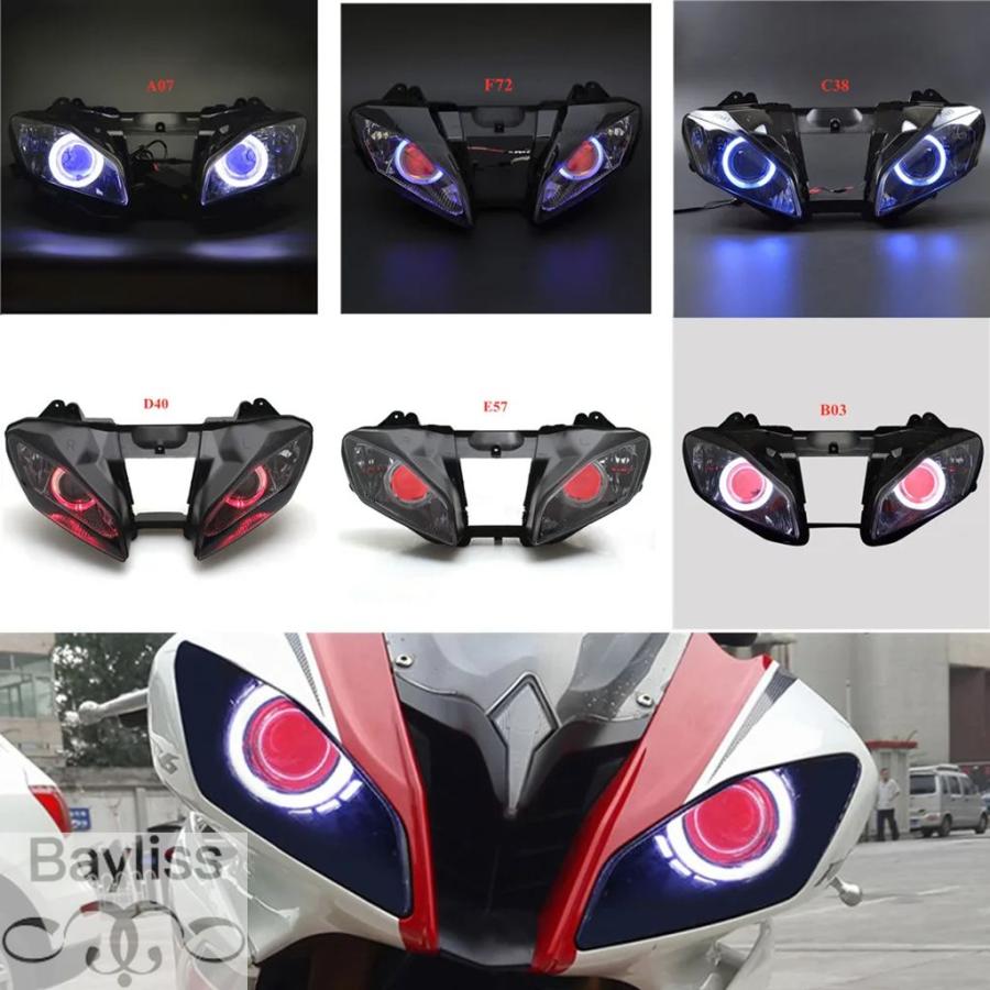並行輸入品】バイクヘッドランプカスタムヘッドライトアセンブリ