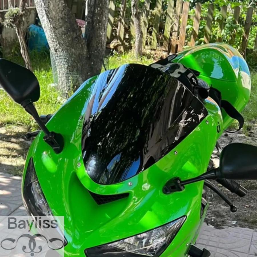 並行輸入品】黒バイクフロントガラス 風 カワサキzx6r ZX-6R 636 2005