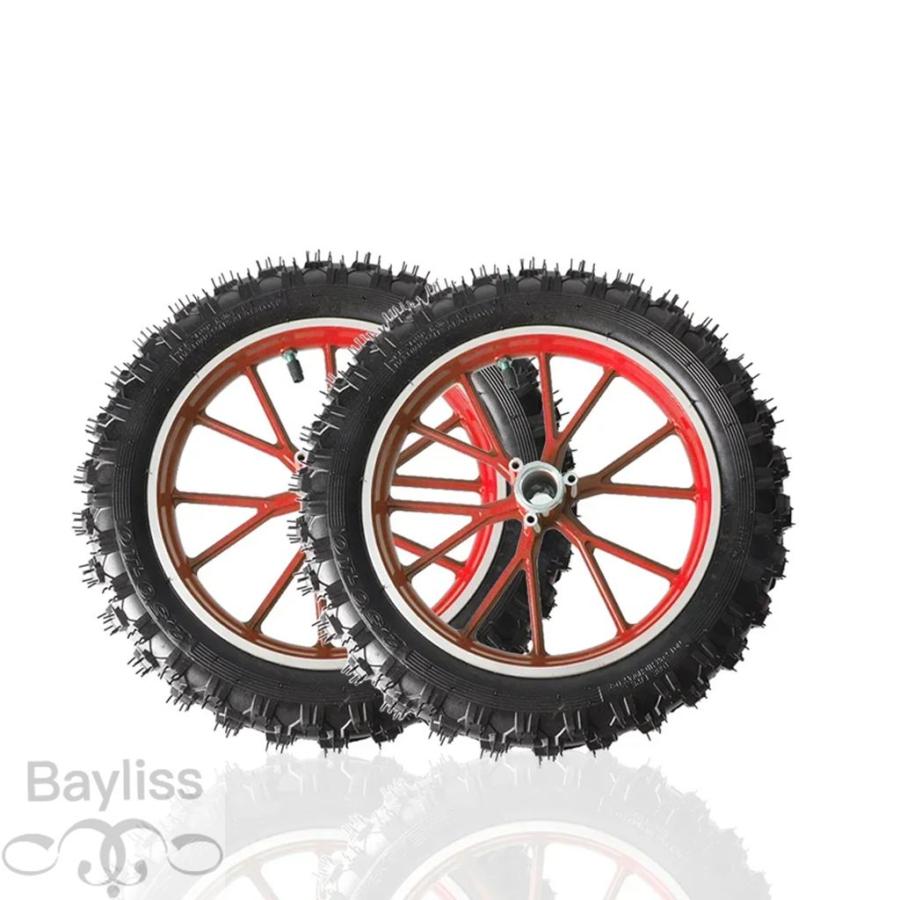 バイク　未使用アルミホイール 10インチタイヤ付き 並行輸入品】10 インチタイヤアルミリム品質バイクゴム内側外側タイヤ