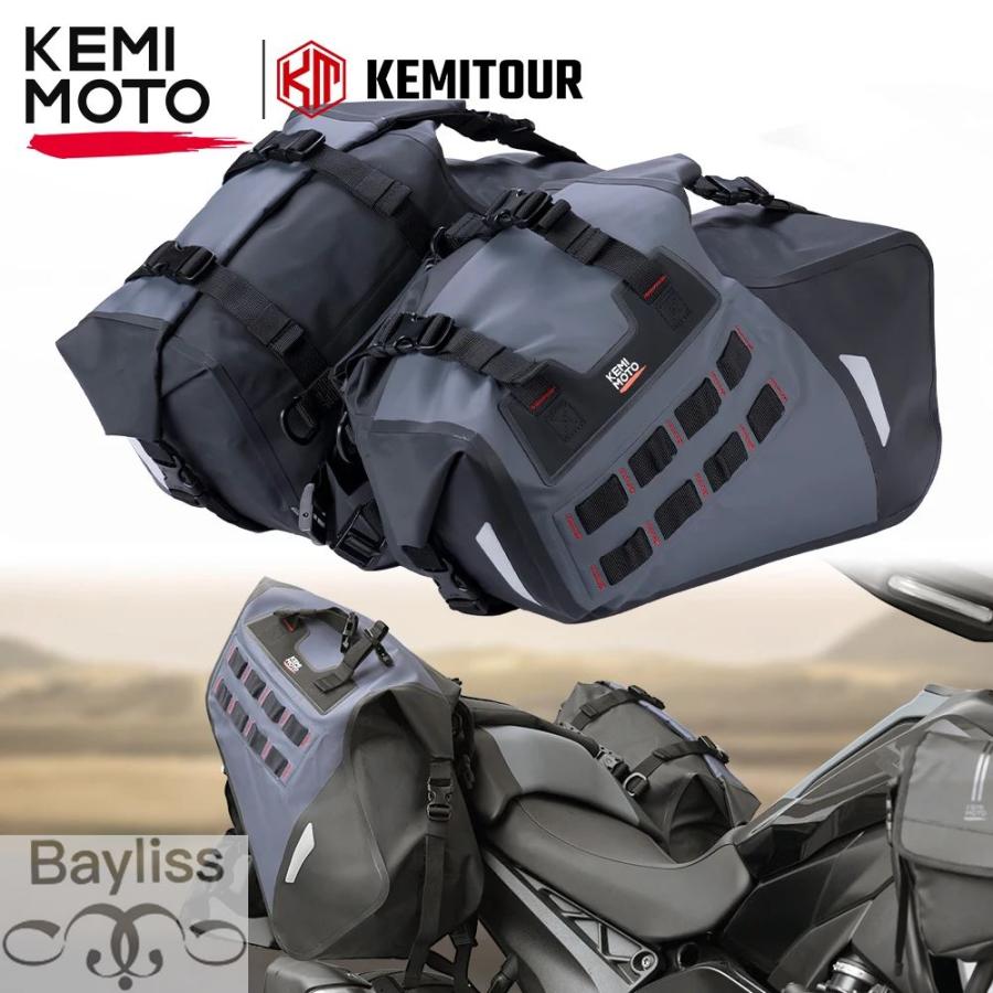 並行輸入品】バイクサドルバッグ 30L PVC パニアバッグ防水ツーリング