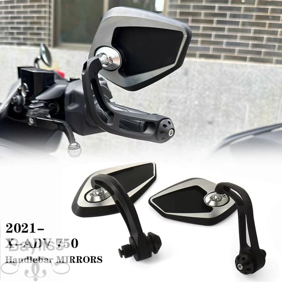 並行輸入品】アルミバイク 二輪バックミラー ハンドルバーサイドミラー