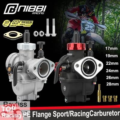 並行輸入品】 Nibi-バイクフランジキャブレター ジェット付き 2t 4t