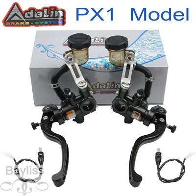 Adelin ラジアルブレーキマスターシリンダー Φ14mm ブラック クラッチ 並行輸入品】 汎用 Adelin PX1 バイクラジアル取付ブレーキクラッチ