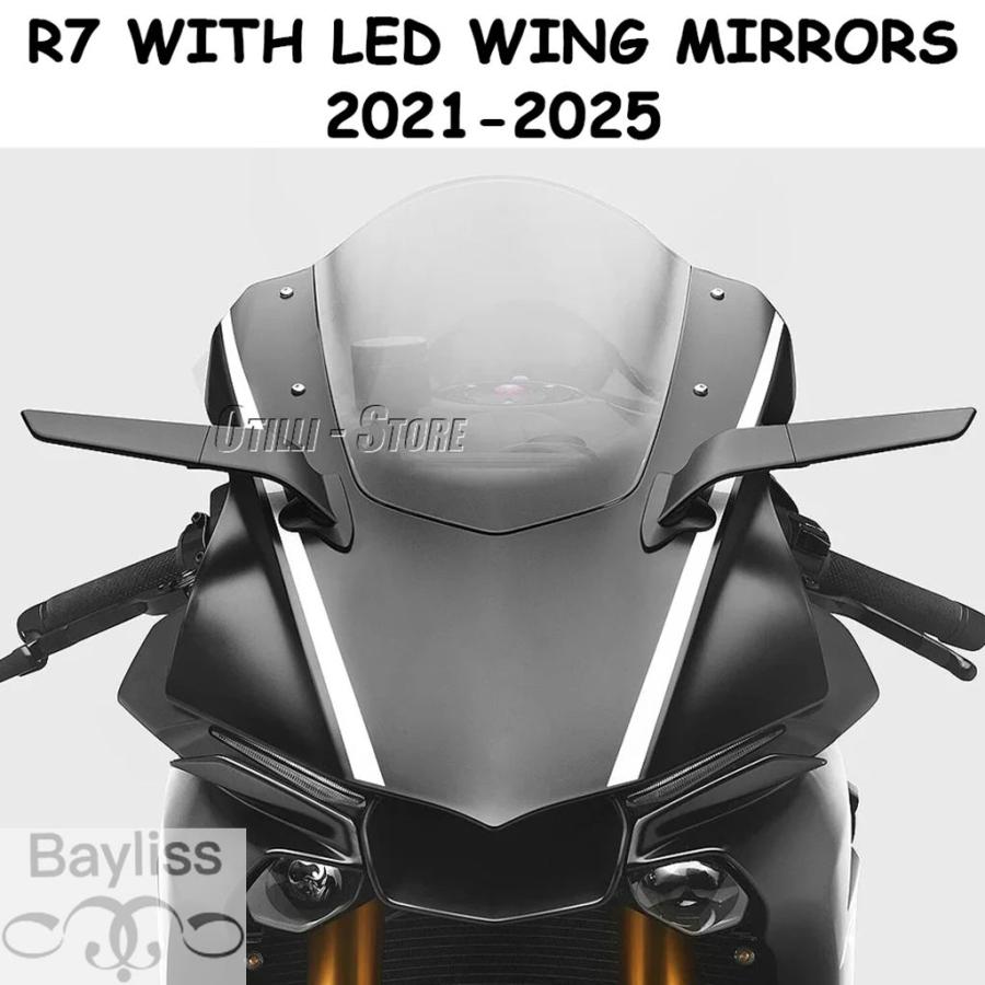 並行輸入品】バイク LED ウィンカーインジケータミラーヤマハ YZF R7
