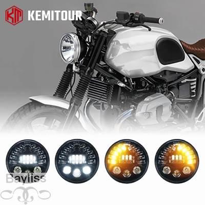 並行輸入品】 ウィンカー付き適応型ヘッドライト バイクアクセサリー