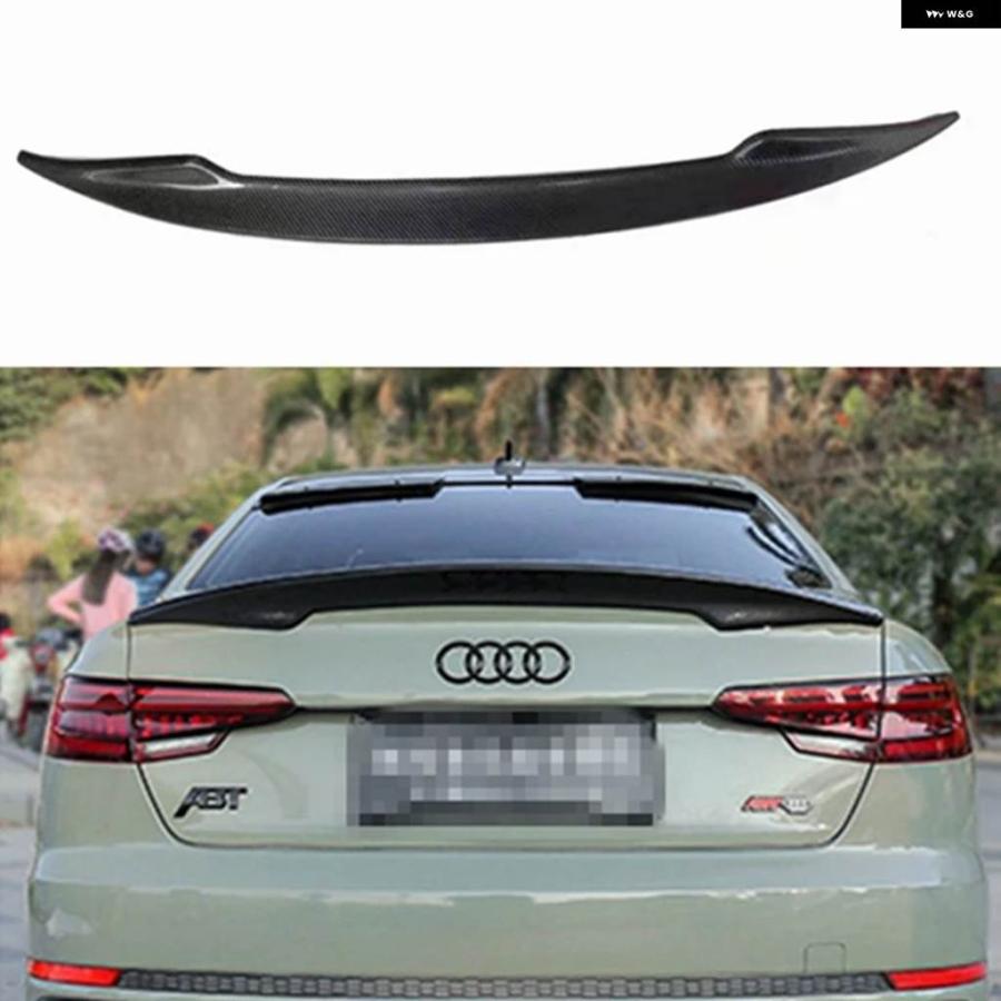 アウディ　A4 S4 RS4用リアスポイラー 並行輸入品】アウディ A4 S4 RS4 B9 セダン カーボン FRP 光沢ブラック