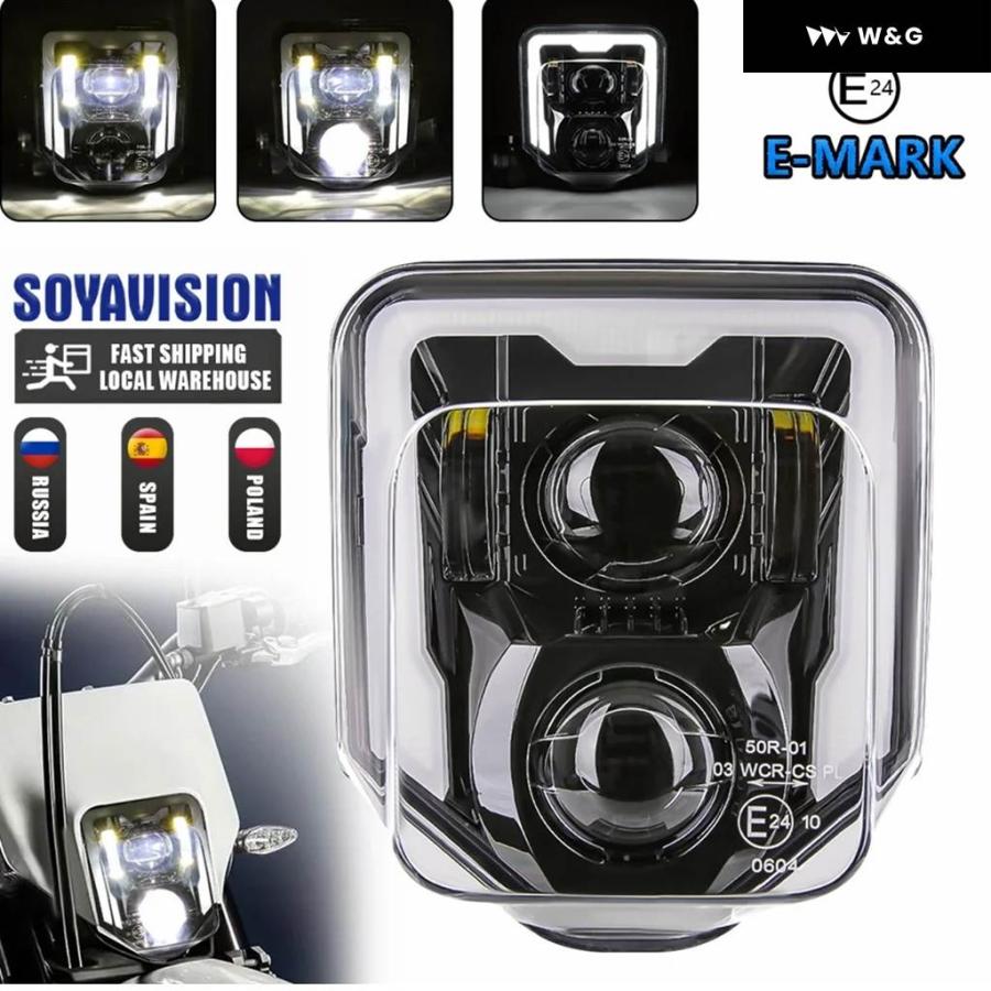 並行輸入品】 E24 LED オートバイ バイク ヘッドライト HUSQVARNA TE