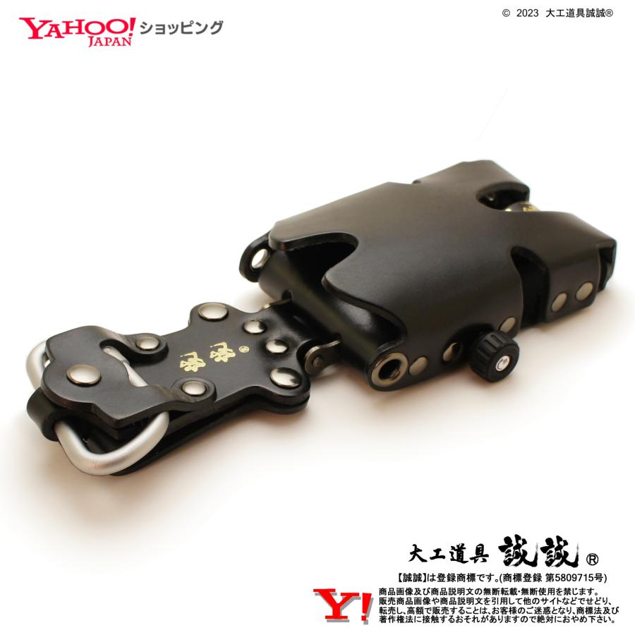 挟持式スマホケース》がっちりスマホ差し 【 七手先 】 漆黒ブラック 