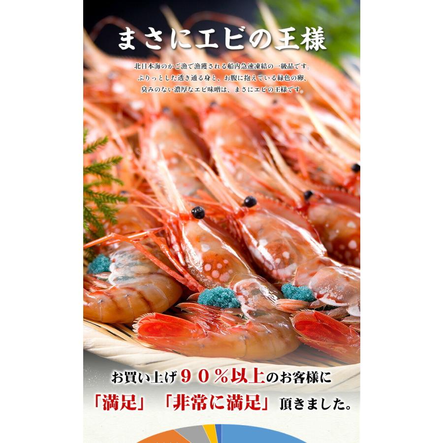 希少な特大サイズを厳選 子持ち ぼたんえび 1kg（約15〜20尾前後） ギフト エビ ボタンエビ 牡丹えび FF｜kouragumi｜08