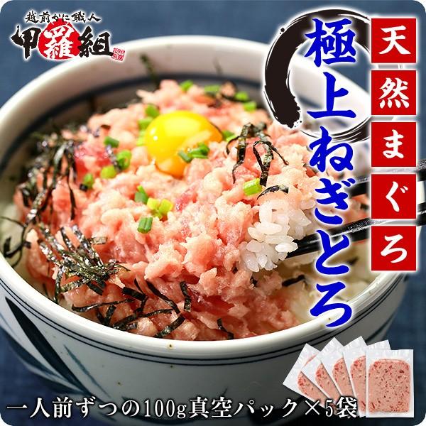 ねぎとろ 小分け とろける ネギトロ 天然 まぐろ マグロ どっさり 500g （100g×5袋） 個包装 ポイント利用 の商品画像