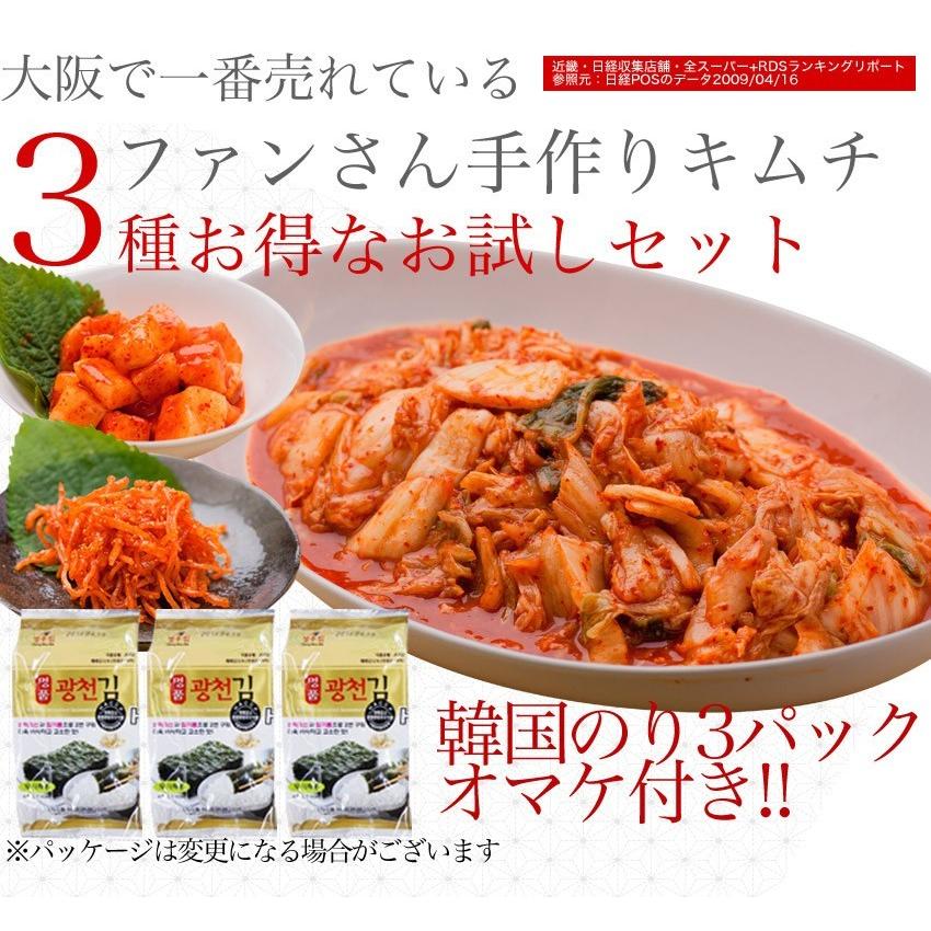 キムチ お試し 3種 セット 計960g 大阪で一番売れている キムチ屋 高麗