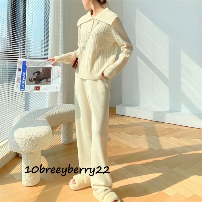 ニット セットアップ レディース 秋冬 カジュアル きれいめ 上下セット