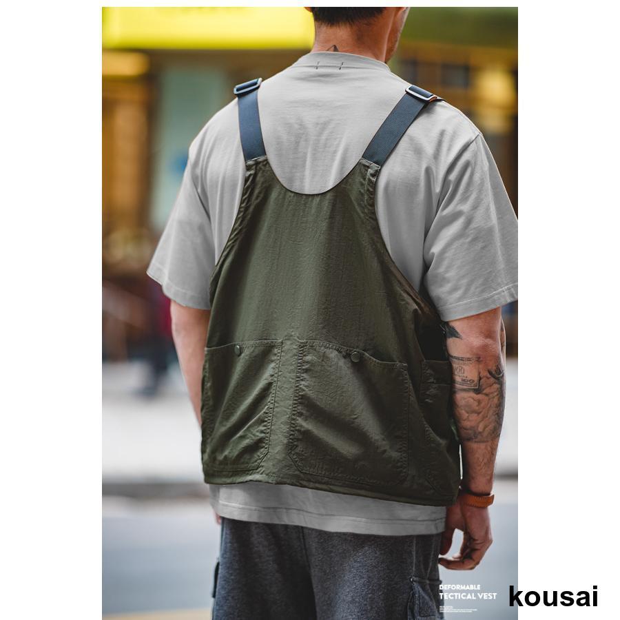 2way マルチポケットベスト ショルダーバッグ 着るバッグ ベストバッグ