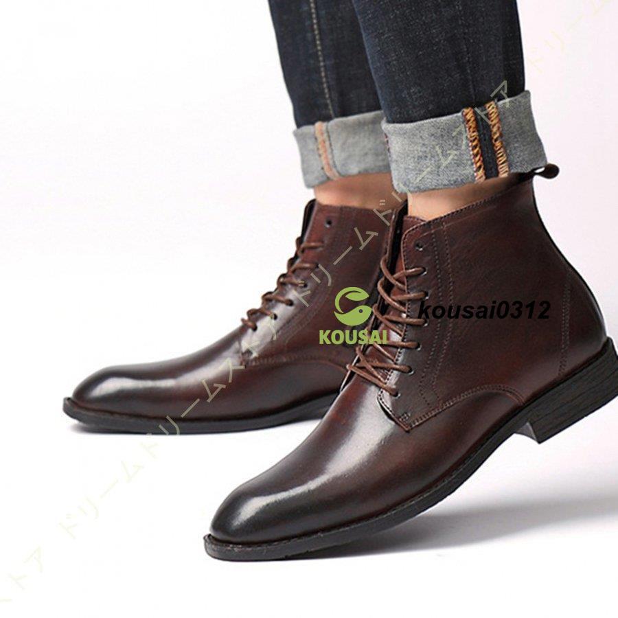 チャッカブーツ メンズ 本革 ビジネスシューズ 紳士靴 外羽根 通気性 ショートブーツ レースアップ オフィス 通勤用 サイドジッパー 履きやすい 滑り止め チャッカブーツ メンズ 本革 ビジネスシューズ 紳士靴 外羽根 通気性