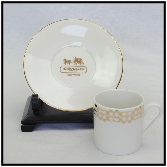 COACH（コーチ） カップ ソーサー ティーセット ミニシグネチャー柄