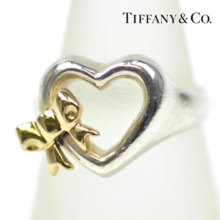 TIFFANY&Co.（ティファニー） ハート ウィズ ボウ リング 指輪 約9.5号