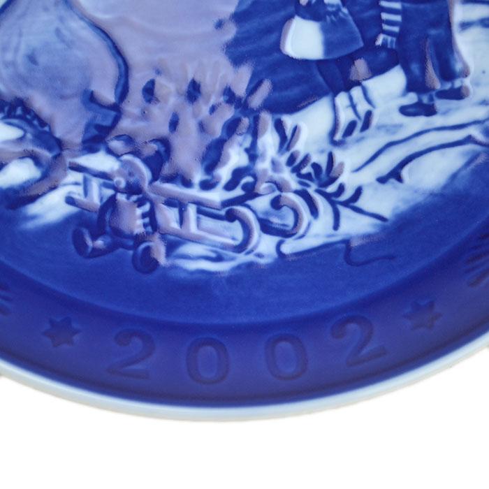 Royal Copenhagen 2002年イヤープレート、説明書・箱付