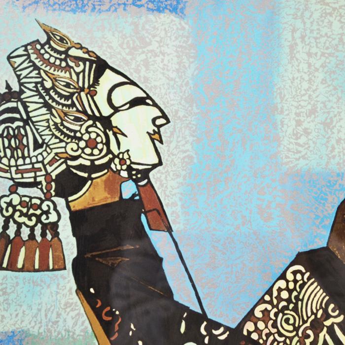 丁紹光 (ティンシャオカン) 『シャドウプレイ』(70/300) シルクスクリーン 版画 サイン入り Ting Shao Kuang 女性 海外作家 有名画家_1