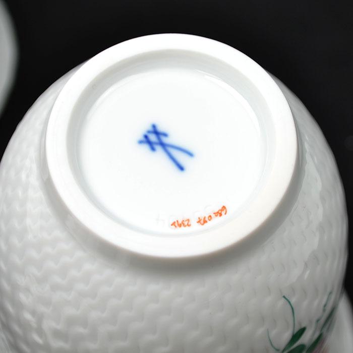 2018  Meissen マイセン タンブラー 波の戯れ　未使用 Meissen (マイセン) タンブラー 波の戯れホワイト 2Pセット