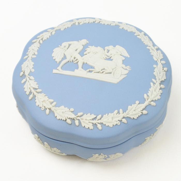 ■美品■ ジャスパー　蓋つき小物入れ　3セット ウェッジウッド ジャスパー 蓋付き壺 【公式通販】