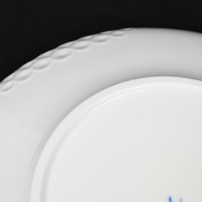 美品 Meissen マイセン ホワイトレリーフ ボウル 丸鉢 21cm 【中古