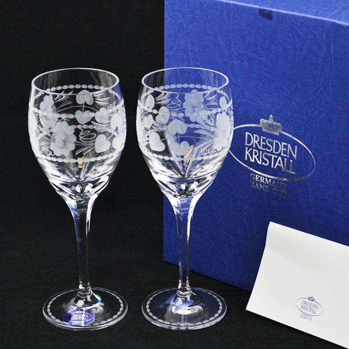 プ*ス様 ◆☆美品⭐︎ドレスデンクリスタル Dresden KRISTALフラワ DRESDEN KRISTALL グラス ドレスデン クリスタル ワイングラス カット