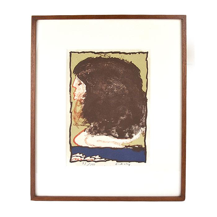 ピエール・アレシンスキー 横顔の女性 絵画 芸術 サイン有り : kousei