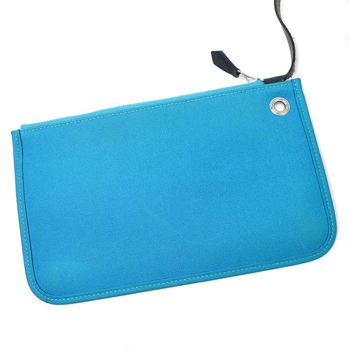 HERMES エルメス エールバッグ ジップ PM ブルー系 ブラック