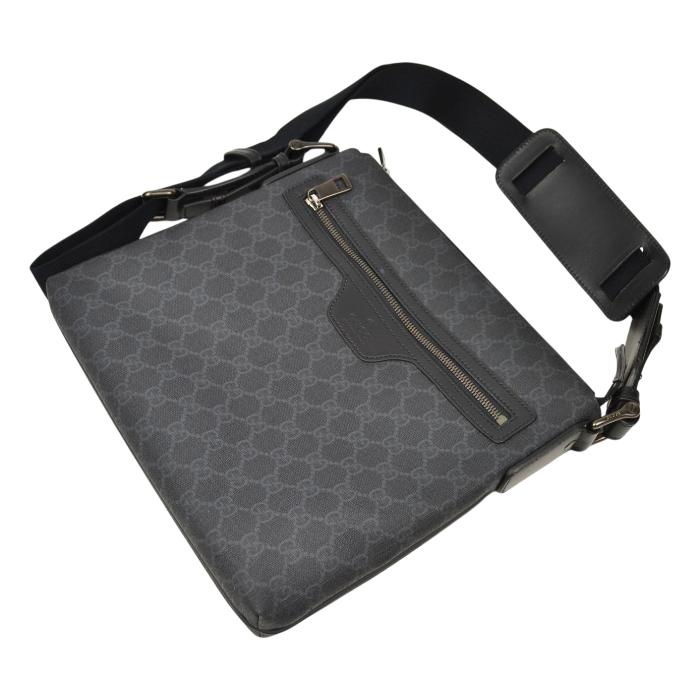 GUCCI（グッチ） GGスプリーム メッセンジャーバッグ ブラック系