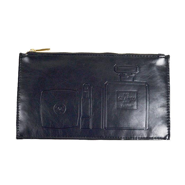 lucky777レアCHANELシャネル本革レザー化粧ポーチ　マルチポーチ CHANEL（シャネル） コスメモチーフ コスメポーチ 化粧ポーチ マルチ
