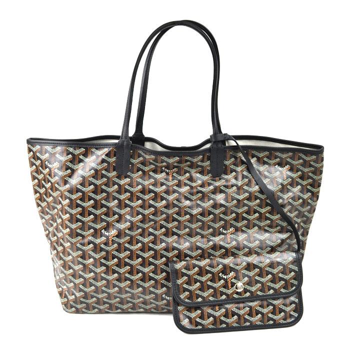 GOYARD Goyard ゴヤール サンルイPM ブラック ブラウン系 トートバッグ 