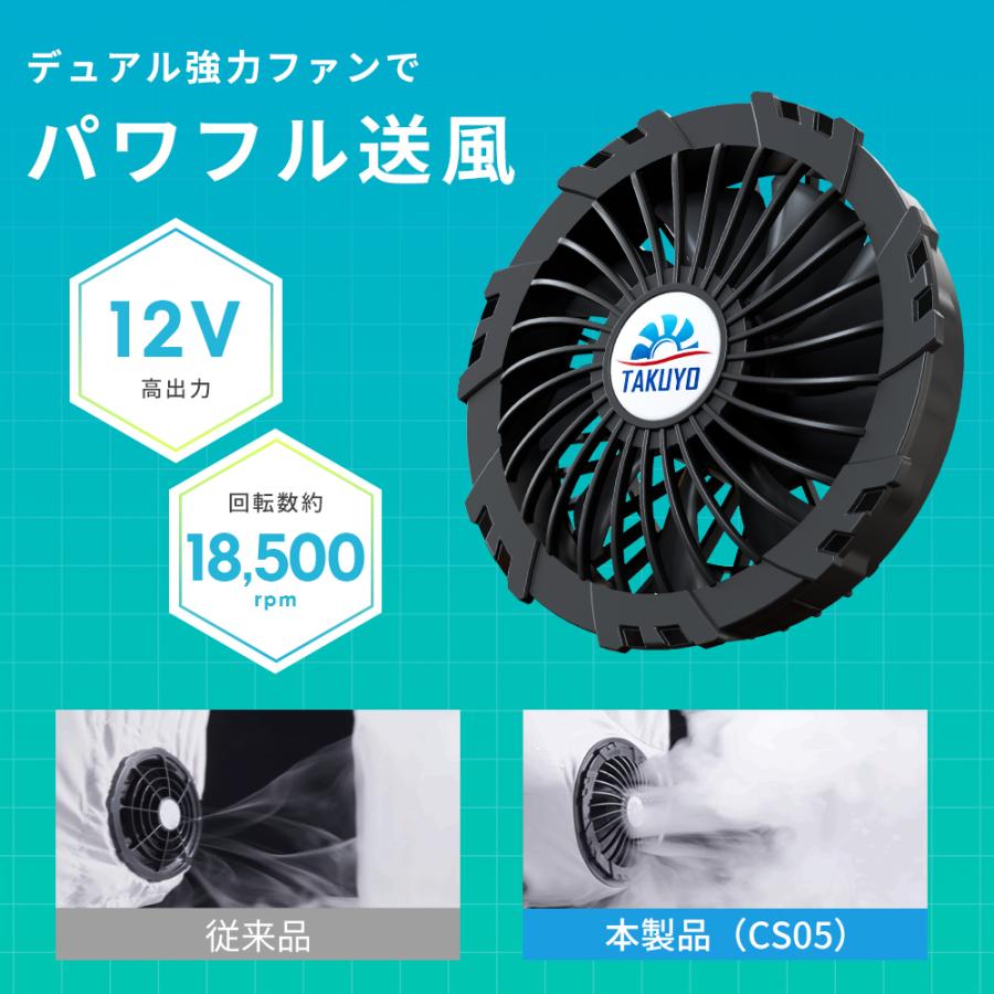 TAKUYO 「着るだけで-20℃」ファン付き冷却服 フルセット 冷却×送風