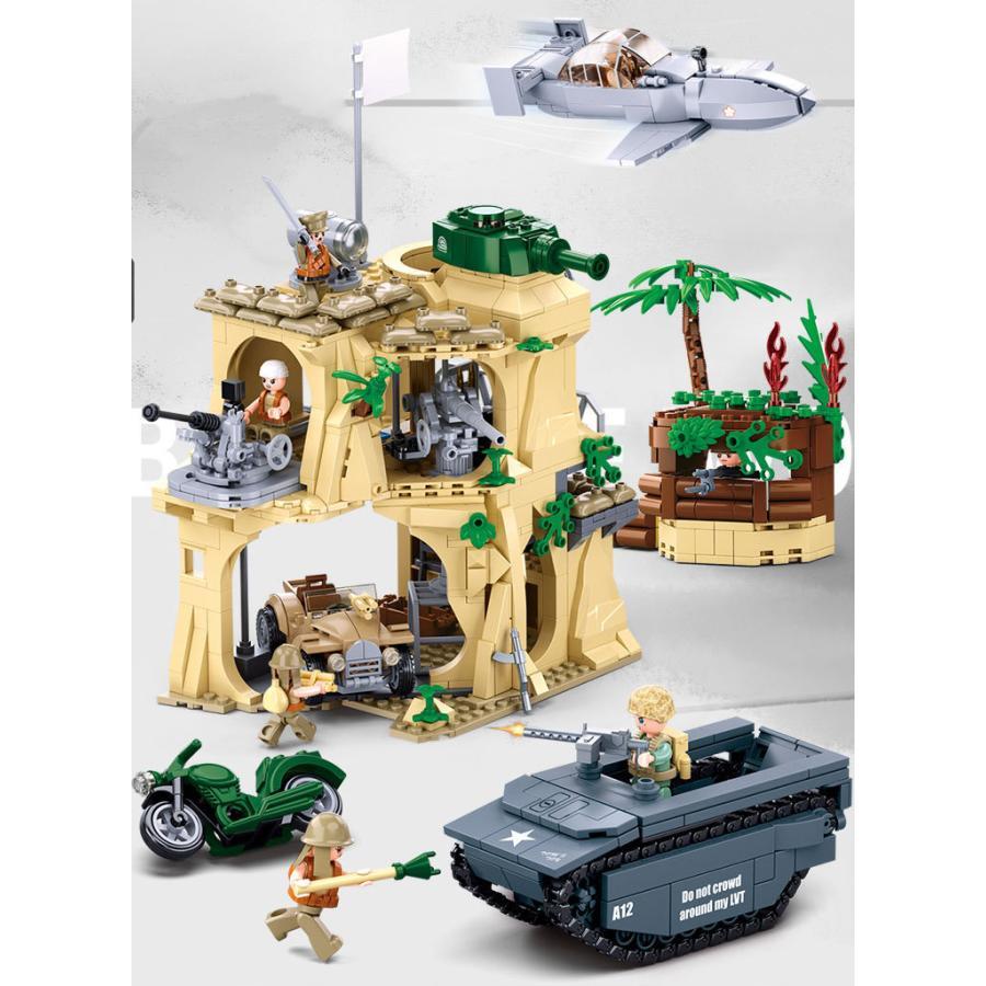 LEGO レゴ 互換 ブロック 模型 プラモデル WW2 硫黄島の戦い セット 日本軍 米軍 US ミニフィグ 大人 子供 人形 誕プレ 軍隊 軍事｜koushop｜04