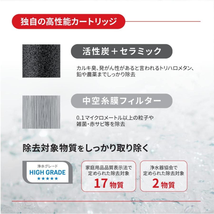 三菱ケミカル CSPシリーズ クリンスイ CSP901-WT 蛇口直結型浄水器 大型液晶を採用｜koushou｜05