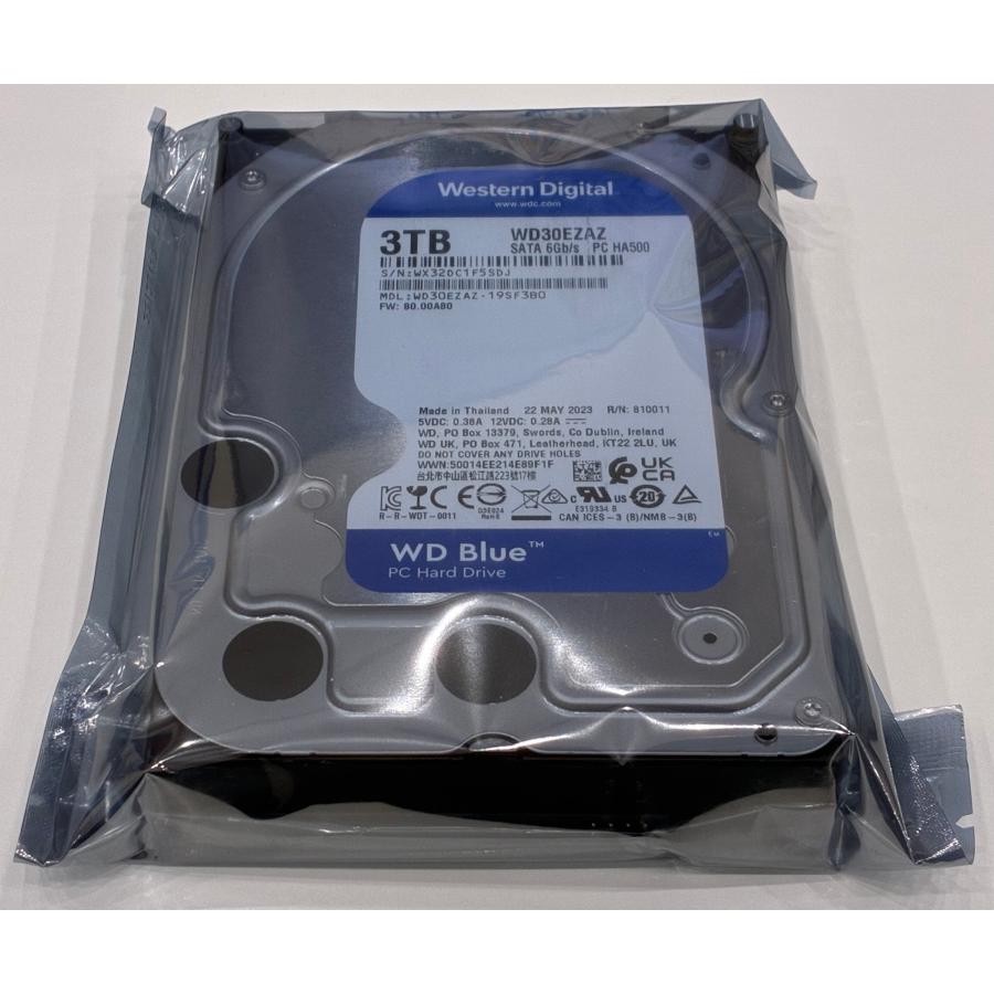 WD Blue WD30EZAZ Western Digital 3.5インチ 内蔵HDD 256MB 3TB SATA 