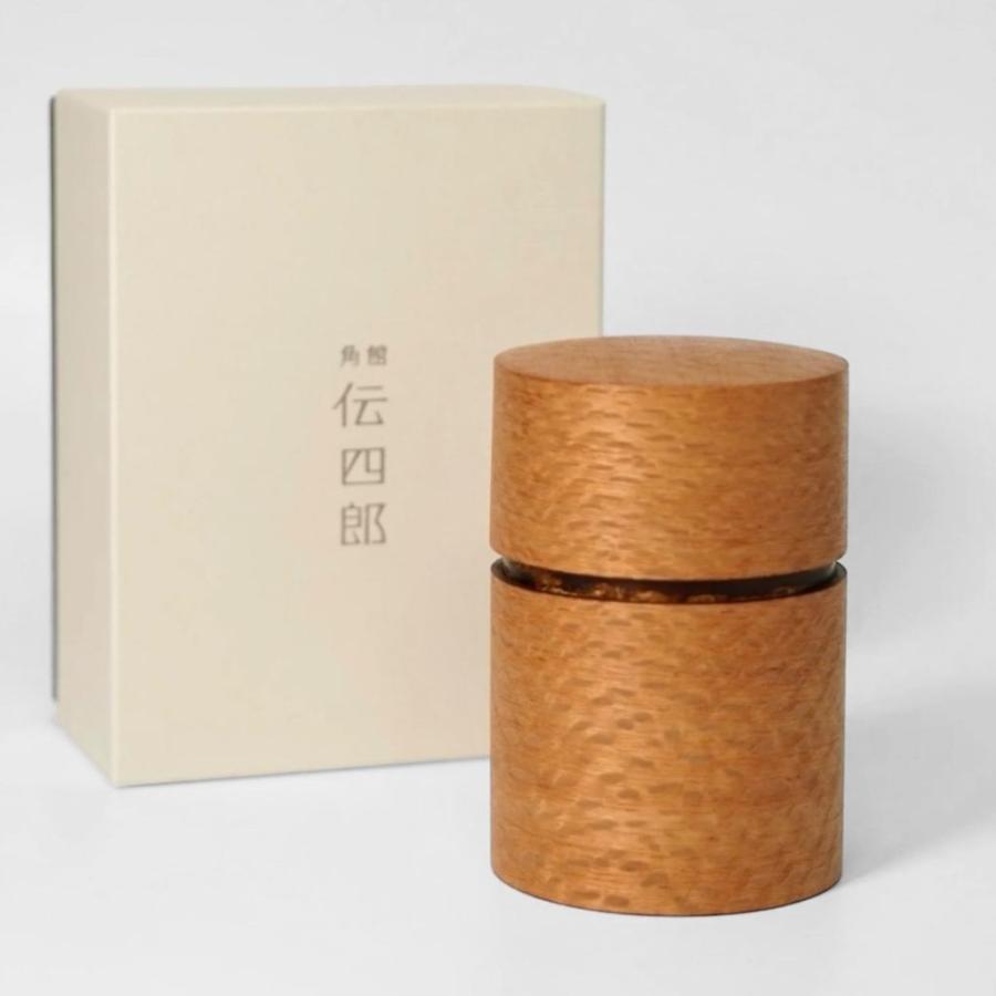 藤木伝四郎商 店秋田 茶筒 桜皮 樺細工 ウェンジ シルキー パープル