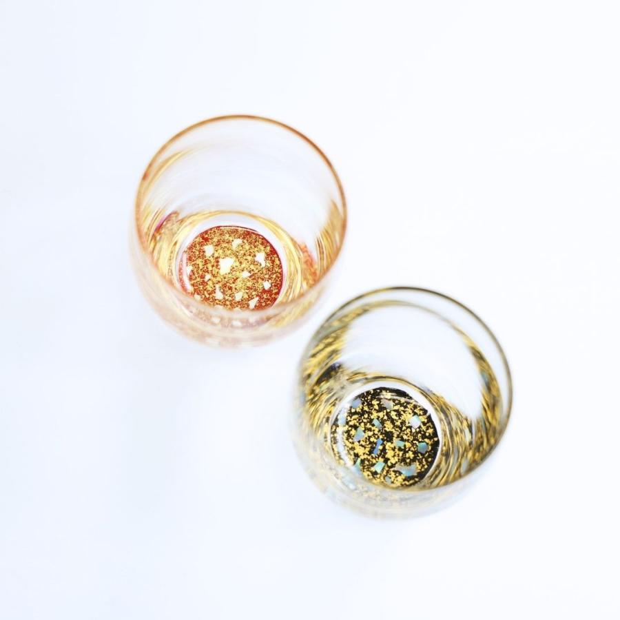 銀河 冷酒グラス ペア 越前漆器 日本製 酒器 日本酒 おちょこ ガラス