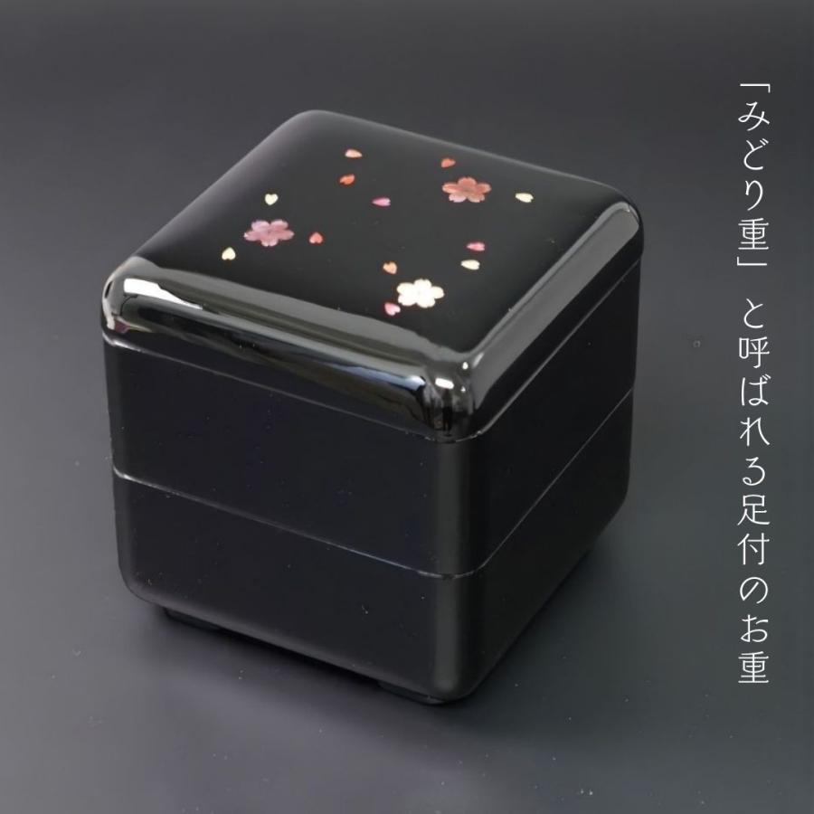 重箱 高岡塗 姫小重 貝入さくら 螺鈿 日本製 迎春 お正月 行楽 重箱 高岡塗 姫小重 貝入さくら 螺鈿 日本製 迎春 お正月 行楽