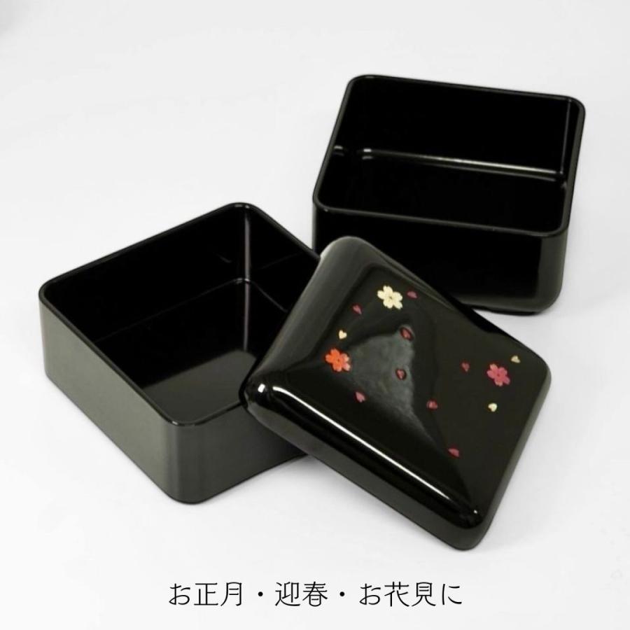重箱 高岡塗 姫小重 貝入さくら 螺鈿 日本製 迎春 お正月 行楽 重箱 高岡塗 姫小重 貝入さくら 螺鈿 日本製 迎春 お正月 行楽