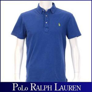 美品 POLOラルフローレン ポロシャツ 青 M 日本M〜L POLO RALPH LAUREN ポロ ラルフローレン ポロシャツ メンズ