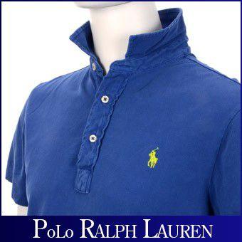美品 POLOラルフローレン ポロシャツ 青 M 日本M〜L POLO RALPH LAUREN ポロ ラルフローレン ポロシャツ メンズ