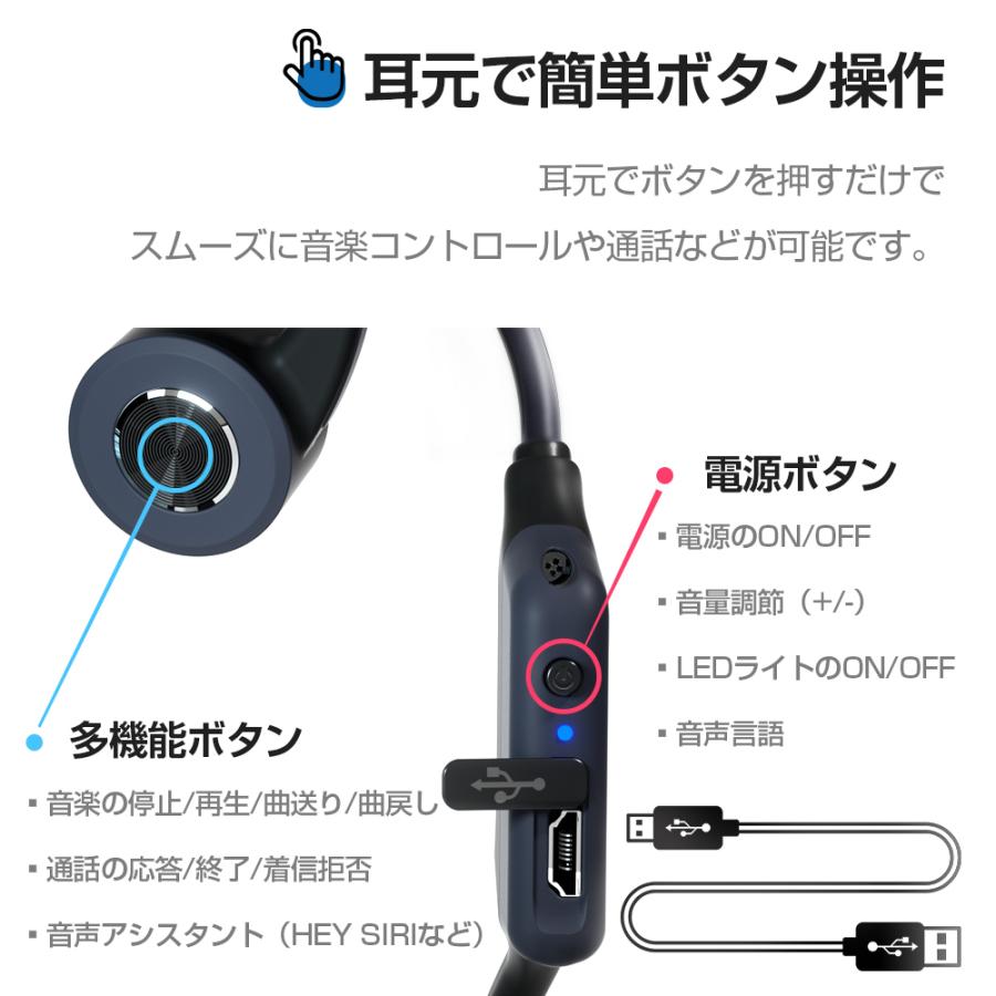 骨伝導 イヤホン Bluetooth5.3 ワイヤレス イヤホン 耳掛け 骨伝導