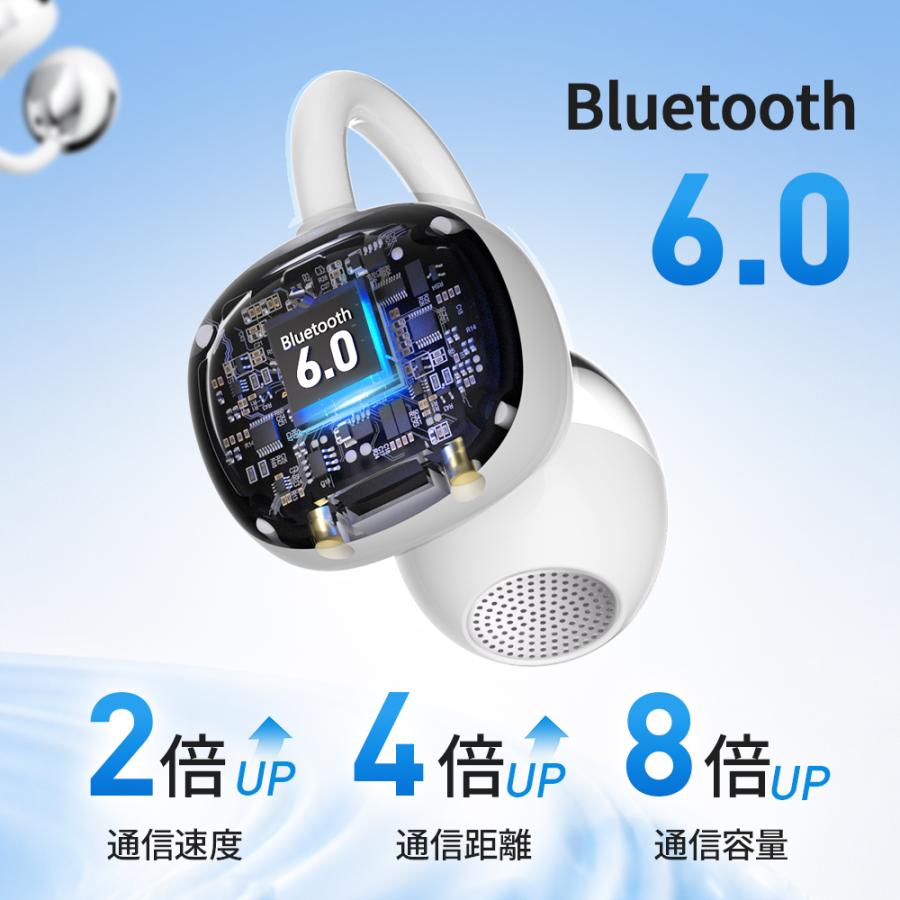 Geekin Bluetooth6.0 最新型 ワイヤレスイヤホン 骨伝導イヤホン 超