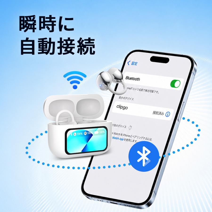 Geekin Bluetooth6.0 最新型 ワイヤレスイヤホン 骨伝導イヤホン 超
